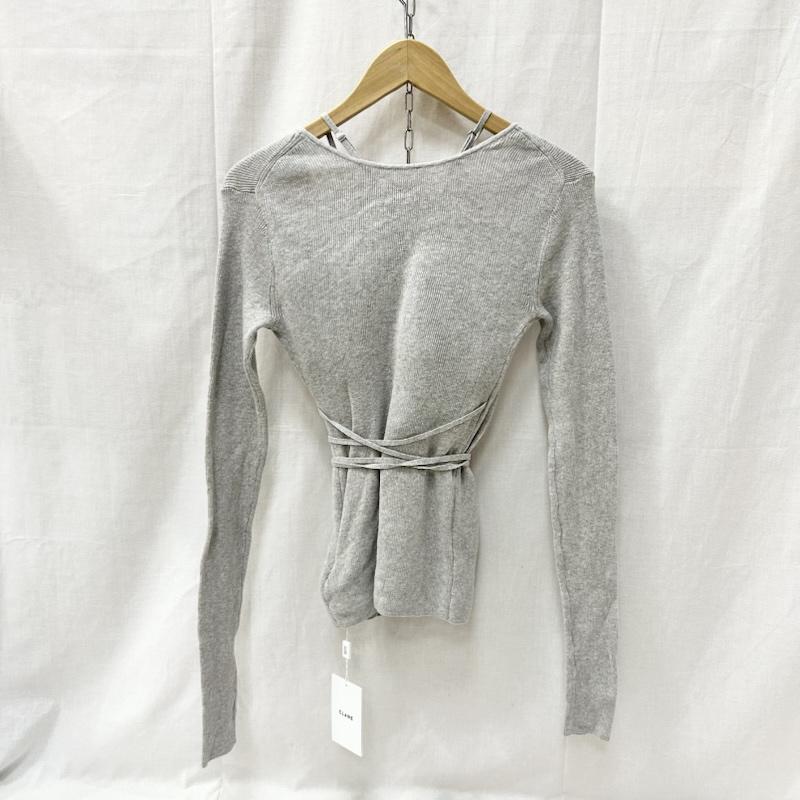 クラネ CLANE ニット、セーター 長袖 CAMISOLE SET CACHECOEUR KNIT TOPS キャミソールセットカシュクールニットトップス 18106-2022 1 無地 灰 / グレー / gray レディース USED 古着 中古 50155491