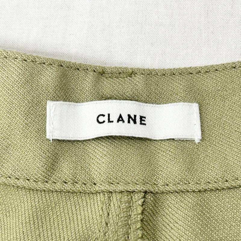クラネ CLANE パンツ スラックス べーシックブーツカットパンツ 10110-7062 股上深め センタープレス加工 ハイウエスト 0 無地 薄緑 / ライトグリーン / レディース USED 古着 中古 50155494