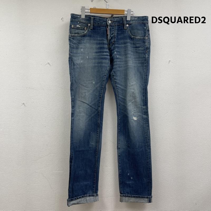 ディースクエアード DSQUARED2 パンツ デニム、ジーンズ イタリア製 ダメージ 加工 デニム パンツ 74LA262 50 インディゴ / インディゴ / Indigo メンズ USED 古着 中古 50155503