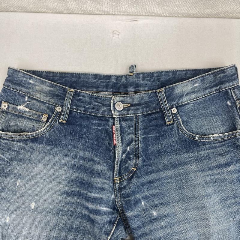 ディースクエアード DSQUARED2 パンツ デニム、ジーンズ イタリア製 ダメージ 加工 デニム パンツ 74LA262 50 インディゴ / インディゴ / Indigo メンズ USED 古着 中古 50155503