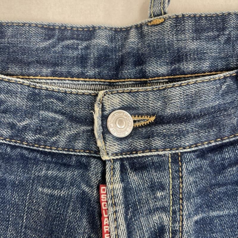ディースクエアード DSQUARED2 パンツ デニム、ジーンズ イタリア製 ダメージ 加工 デニム パンツ 74LA262 50 インディゴ / インディゴ / Indigo メンズ USED 古着 中古 50155503