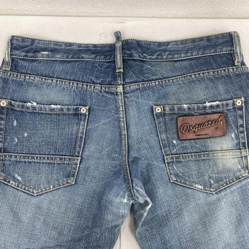 ディースクエアード DSQUARED2 パンツ デニム、ジーンズ イタリア製 ダメージ 加工 デニム パンツ 74LA262 50 インディゴ / インディゴ / Indigo メンズ USED 古着 中古 50155503