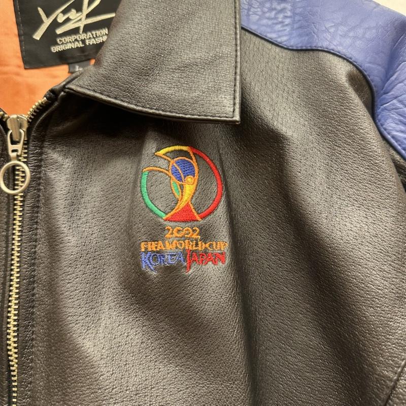 古着 USED ジャケット、上着 レザージャケット YNK 2002 FIFA WORLDCUP レザー ジャケット JAPAN KOREA L 黒 / ブラック / black メンズ USED 古着 中古 50155512