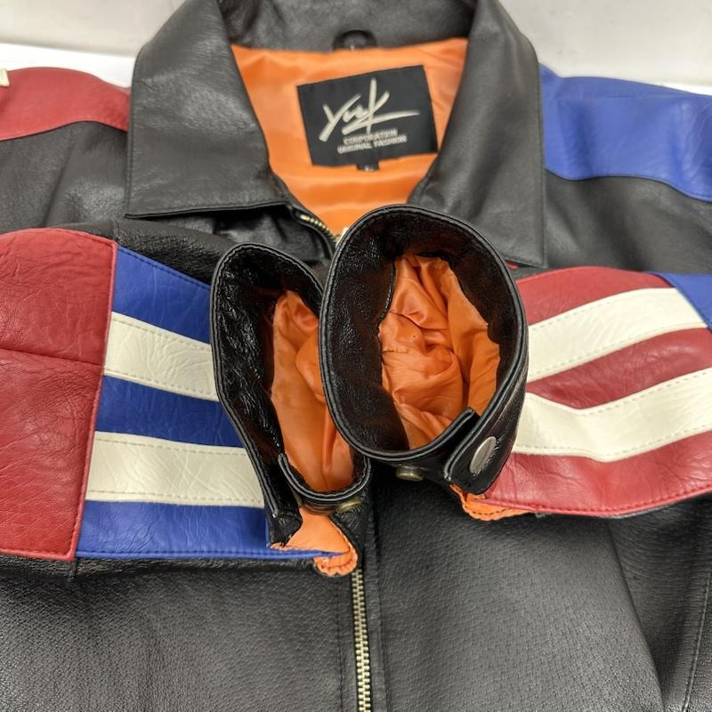 古着 USED ジャケット、上着 レザージャケット YNK 2002 FIFA WORLDCUP レザー ジャケット JAPAN KOREA L 黒 / ブラック / black メンズ USED 古着 中古 50155512