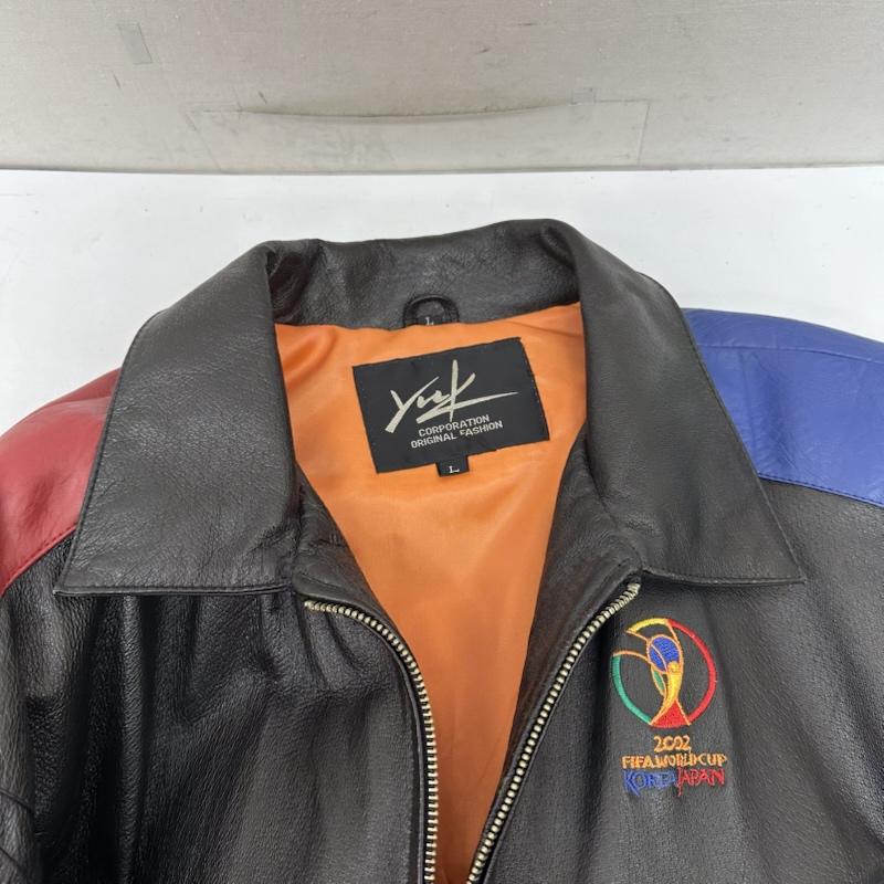 古着 USED ジャケット、上着 レザージャケット YNK 2002 FIFA WORLDCUP レザー ジャケット JAPAN KOREA L 黒 / ブラック / black メンズ USED 古着 中古 50155512