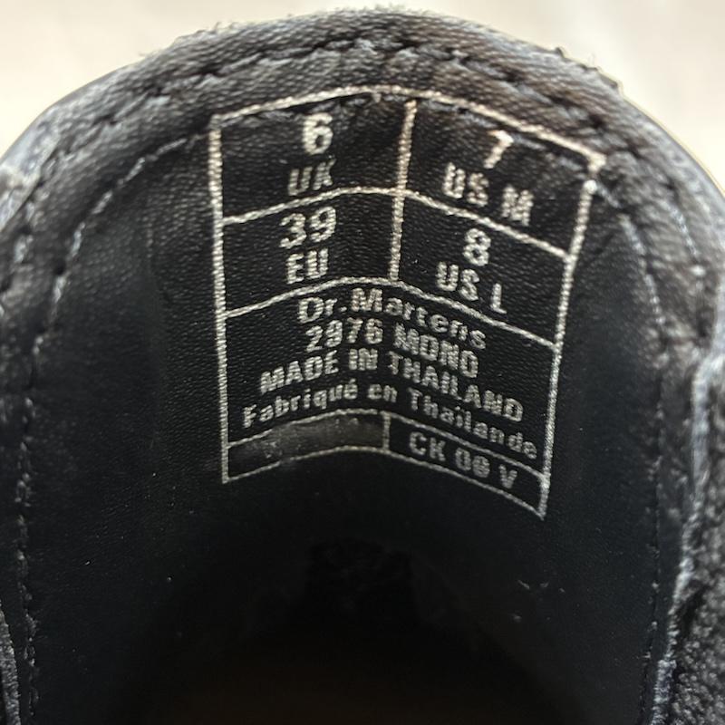 ドクターマーチン Dr.Martens ブーツ ショートブーツ 2976 MONO チェルシー ブーツ サイドゴア オールブラック UK：6 黒 / ブラック / black レディース USED 古着 中古 50155518