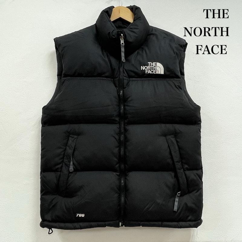 ザノースフェイス THE NORTH FACE ジャケット、上着 ダウンベスト 1996 レトロ ヌプシ ベスト ナイロン ロゴ 刺繍 ダウン 700 ジップアップ S ロゴ、文字 X 刺繍 黒 / ブラック / black X 白 / ホワイト / white メンズ USED 古着 中古 50155521