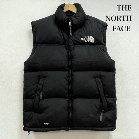 ザノースフェイス THE NORTH FACE ジャケット、上着 ダウンベスト 1996 レトロ ヌプシ ベスト ナイロン ロゴ 刺繍 ダウン 700 ジップアップ S ロゴ、文字 X 刺繍 黒 / ブラック / black X 白 / ホワイト / white メンズ USED 古着 中古 50155521