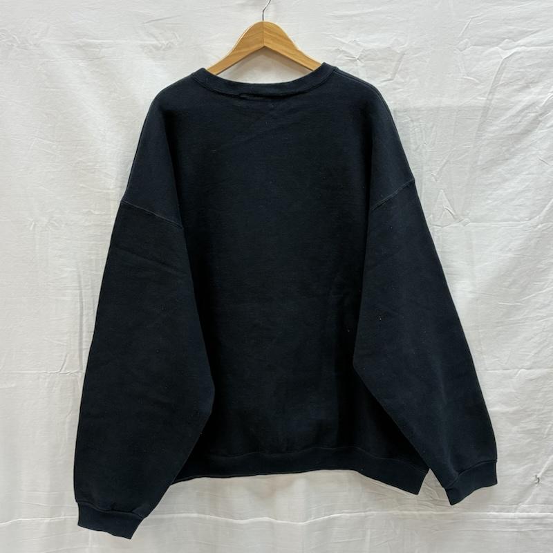 古着 USED トレーナー 長袖 WEST WEAR ウエストウェア 90s 00s メキシコ製 発砲プリント ビッグサイズ スウェット XXL ロゴ、文字 X プリント 黒 / ブラック / black メンズ USED 古着 中古 50155536