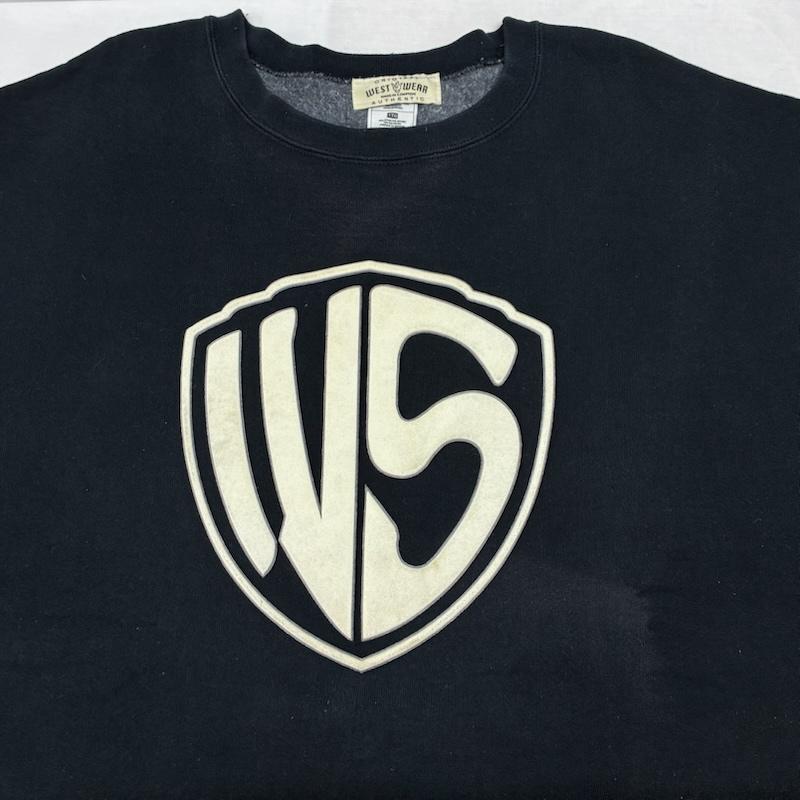 古着 USED トレーナー 長袖 WEST WEAR ウエストウェア 90s 00s メキシコ製 発砲プリント ビッグサイズ スウェット XXL ロゴ、文字 X プリント 黒 / ブラック / black メンズ USED 古着 中古 50155536