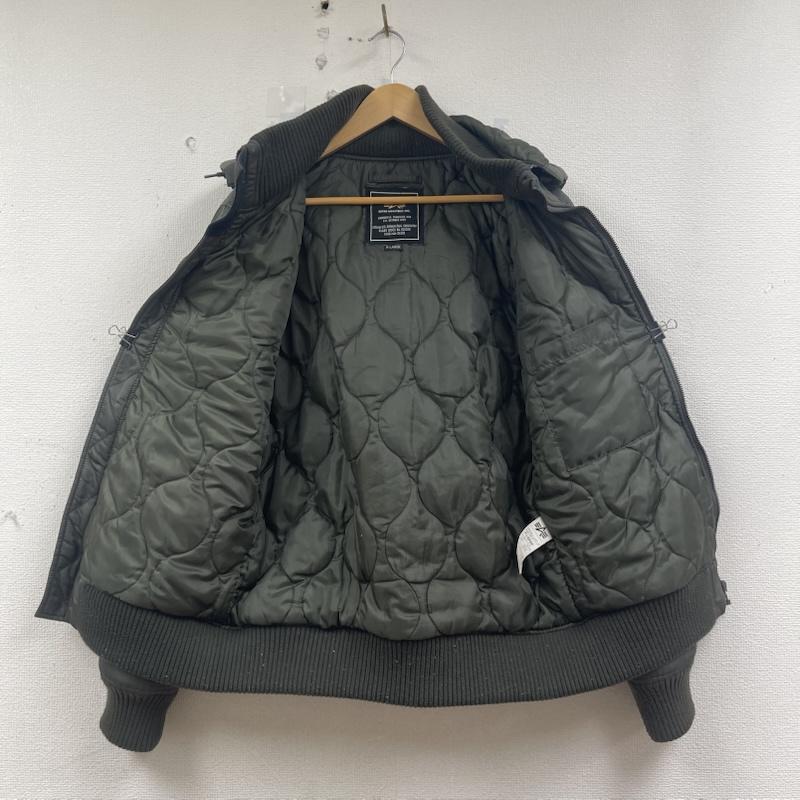 アルファ インダストリー Alpha Industries ジャケット、上着 ジャンパー、ブルゾン フーデッド リブフライト ジャケット ta1260-8176 XL カーキ / カーキ / khaki メンズ USED 古着 中古 50155541