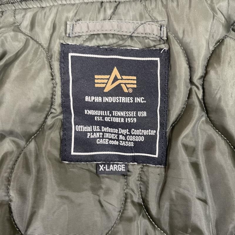 アルファ インダストリー Alpha Industries ジャケット、上着 ジャンパー、ブルゾン フーデッド リブフライト ジャケット ta1260-8176 XL カーキ / カーキ / khaki メンズ USED 古着 中古 50155541