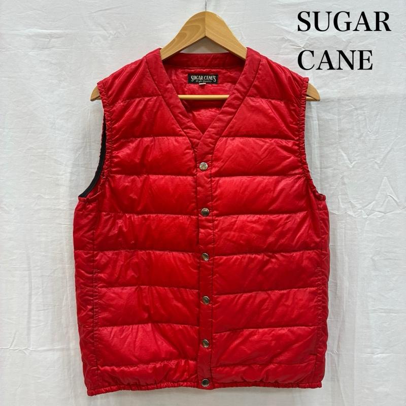 シュガーケーン SUGAR CANE ジャケット、上着 ダウンベスト ナイロン リップストップ インナー ダウン ベスト ノーカラー スナップ SC13071 L 赤 / レッド / red メンズ USED 古着 中古 50155548