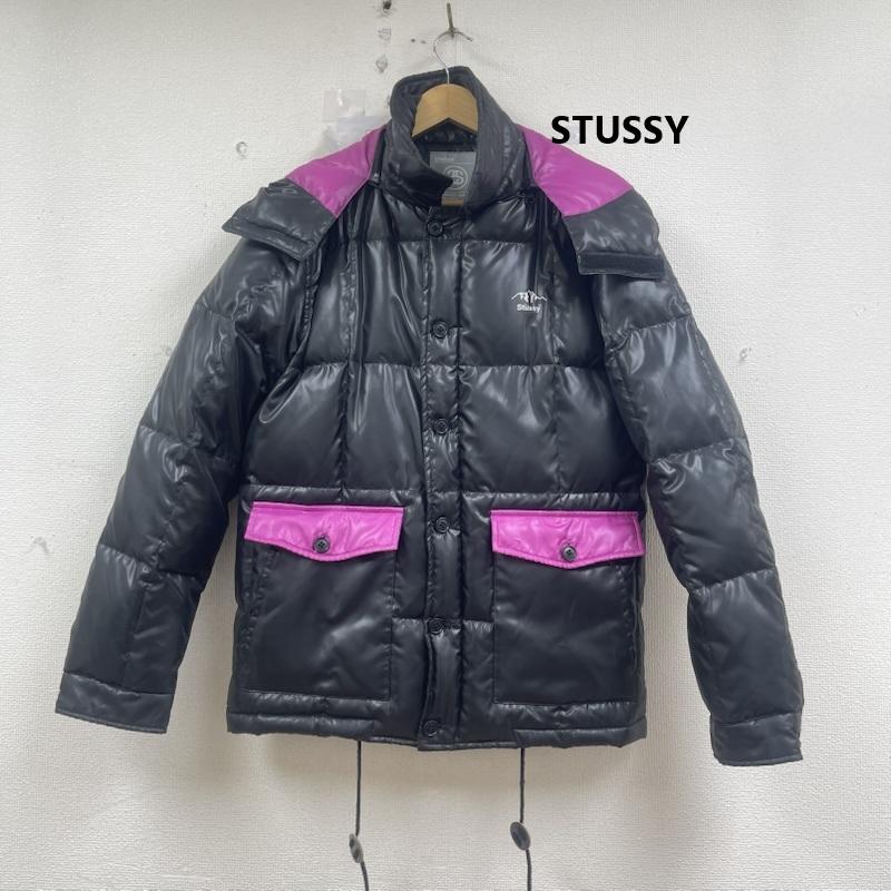ステューシー STUSSY ジャケット、上着 ダウンジャケット 00s フード シャイニー ジップ アップ ダウン ジャケット M 黒 / ブラック / black メンズ USED 古着 中古 50155549