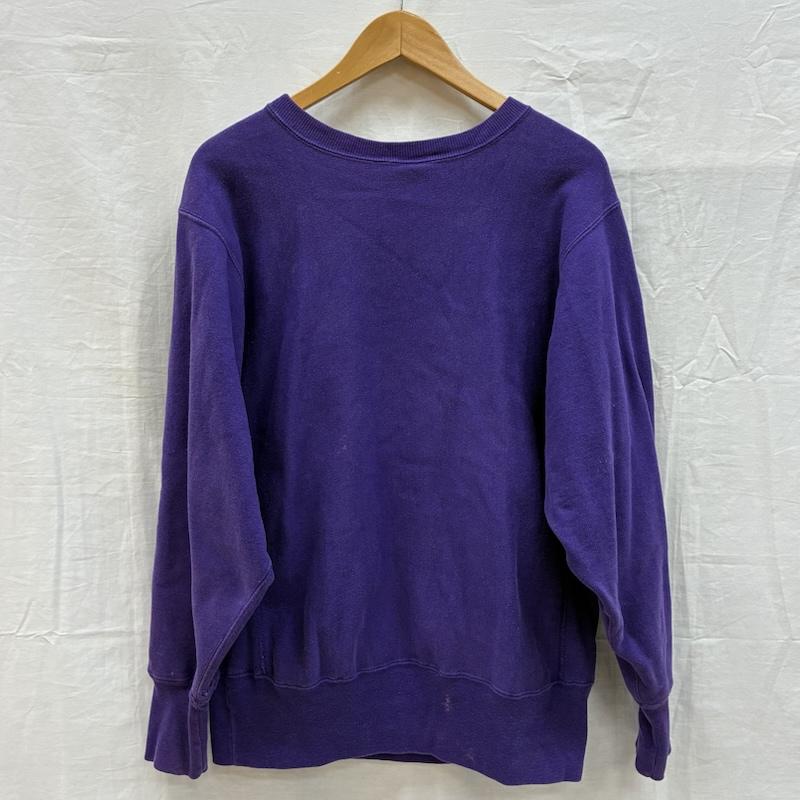 チャンピオン Champion トレーナー 長袖 90s 後期 USA製 REVERSE WEAVE リバースウィーブ スウェット トレーナー M ワンポイント X ロゴ、文字 X 刺繍 紫 / パープル / purple メンズ USED 古着 中古 50155557