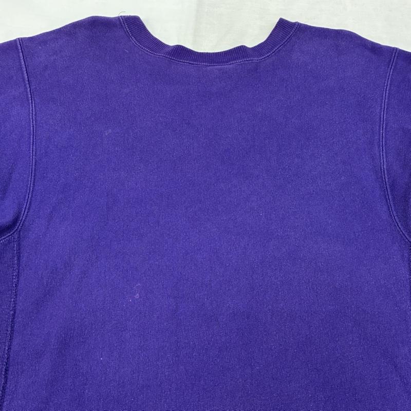 チャンピオン Champion トレーナー 長袖 90s 後期 USA製 REVERSE WEAVE リバースウィーブ スウェット トレーナー M ワンポイント X ロゴ、文字 X 刺繍 紫 / パープル / purple メンズ USED 古着 中古 50155557