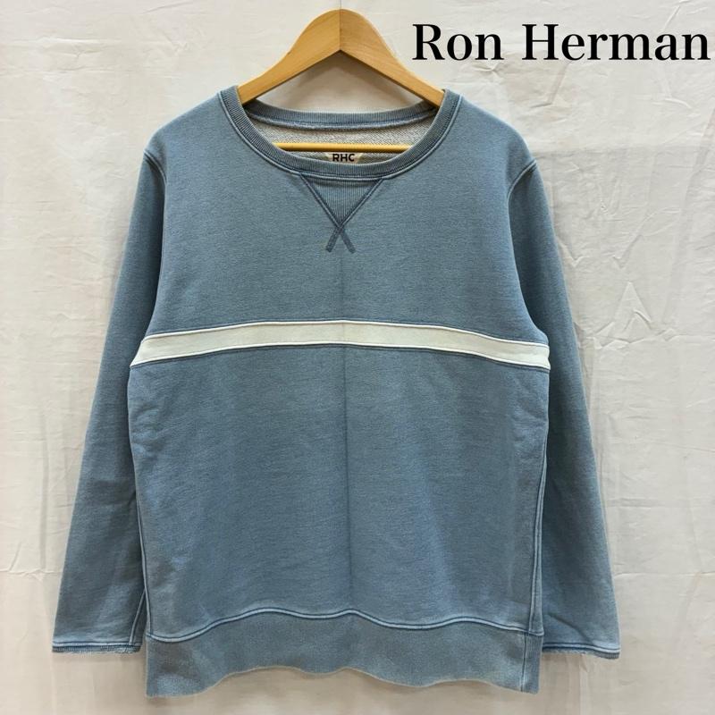 ロンハーマン カリフォルニア Ron Herman California トレーナー 長袖 RHC Vガゼット ライト インディゴ カットオフ ヴィンテージ加工 スウェット トレーナー M ダメージ加工 水色 / ライトブルー / メンズ USED 古着 中古 50155558
