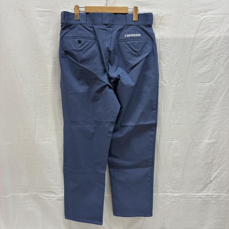 古着 USED パンツ チノパン TANGRAM タングラム BASIC LOGO CHINO PANTS ワンタック ワイド ストレッチ チノ パンツ TGS-MP03 L ロゴ、文字 X 刺繍 水色 / ライトブルー / メンズ USED 古着 中古 50155560