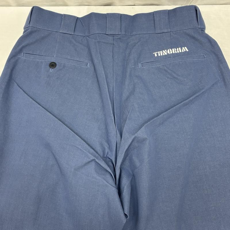 古着 USED パンツ チノパン TANGRAM タングラム BASIC LOGO CHINO PANTS ワンタック ワイド ストレッチ チノ パンツ TGS-MP03 L ロゴ、文字 X 刺繍 水色 / ライトブルー / メンズ USED 古着 中古 50155560