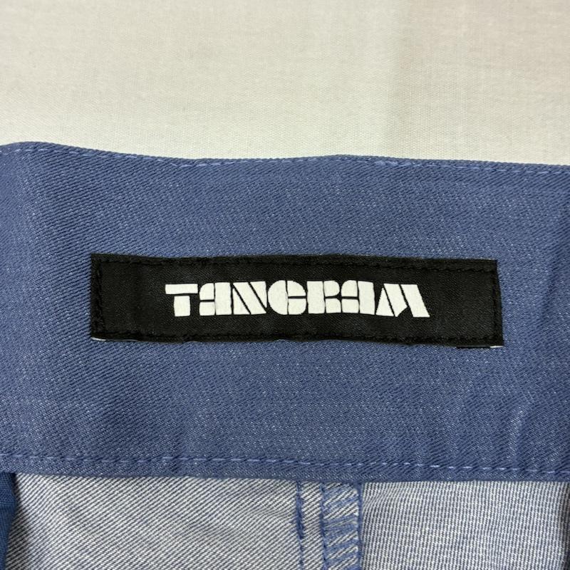 古着 USED パンツ チノパン TANGRAM タングラム BASIC LOGO CHINO PANTS ワンタック ワイド ストレッチ チノ パンツ TGS-MP03 L ロゴ、文字 X 刺繍 水色 / ライトブルー / メンズ USED 古着 中古 50155560