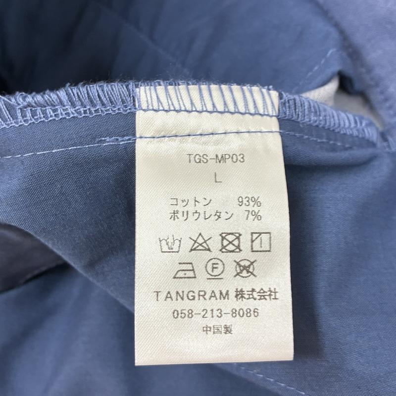 古着 USED パンツ チノパン TANGRAM タングラム BASIC LOGO CHINO PANTS ワンタック ワイド ストレッチ チノ パンツ TGS-MP03 L ロゴ、文字 X 刺繍 水色 / ライトブルー / メンズ USED 古着 中古 50155560