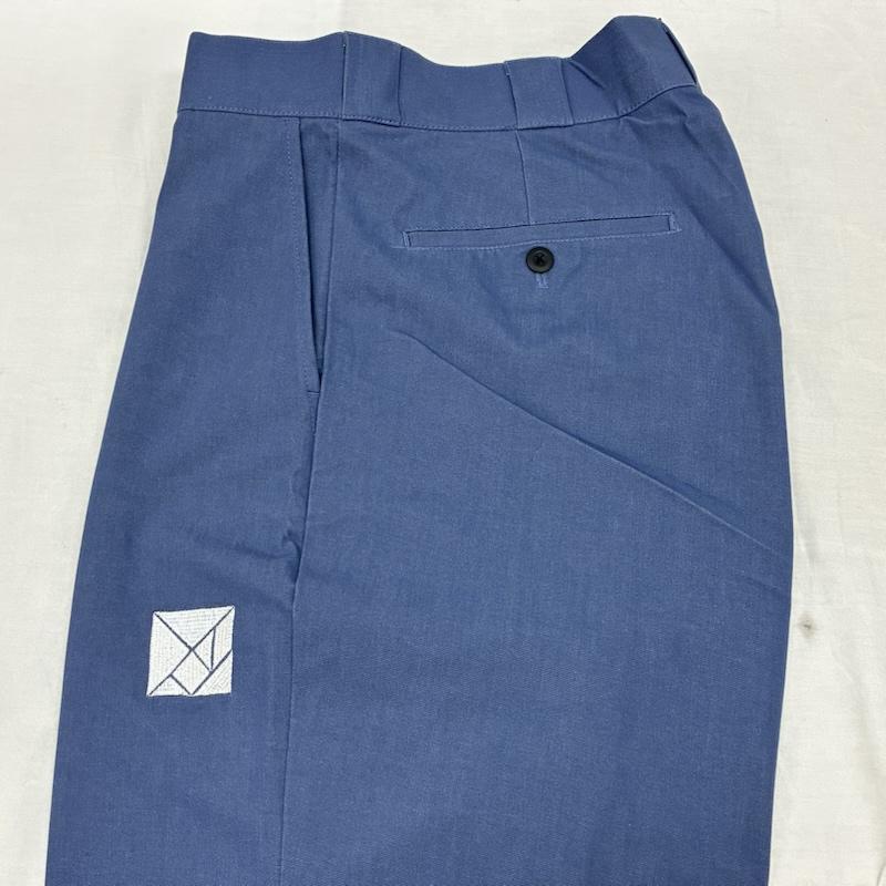 古着 USED パンツ チノパン TANGRAM タングラム BASIC LOGO CHINO PANTS ワンタック ワイド ストレッチ チノ パンツ TGS-MP03 L ロゴ、文字 X 刺繍 水色 / ライトブルー / メンズ USED 古着 中古 50155560