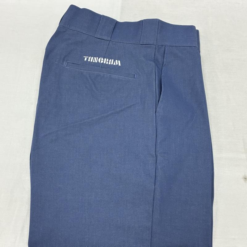 古着 USED パンツ チノパン TANGRAM タングラム BASIC LOGO CHINO PANTS ワンタック ワイド ストレッチ チノ パンツ TGS-MP03 L ロゴ、文字 X 刺繍 水色 / ライトブルー / メンズ USED 古着 中古 50155560