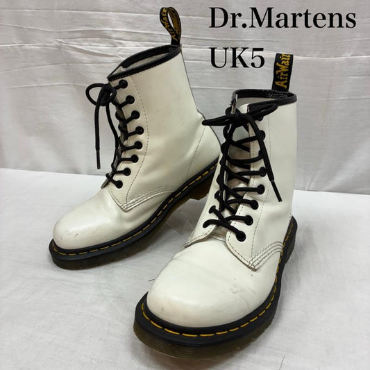 ドクターマーチン Dr.Martens ブーツ ショートブーツ 11822 レザー レースアップ ブーツ 8EYE 8ホール UK：5 白 / ホワイト / white レディース USED 古着 中古 50155567