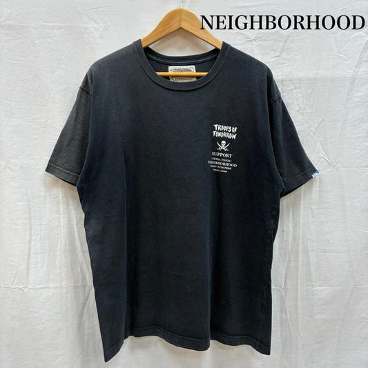 ネイバーフッド NEIGHBORHOOD Tシャツ 半袖 TROOPS OF TOMORROW スカル プリント 半袖 Tシャツ フェード - ロゴ、文字 X プリント 黒 / ブラック / black メンズ USED 古着 中古 50155571