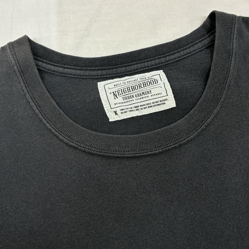 ネイバーフッド NEIGHBORHOOD Tシャツ 半袖 TROOPS OF TOMORROW スカル プリント 半袖 Tシャツ フェード - ロゴ、文字 X プリント 黒 / ブラック / black メンズ USED 古着 中古 50155571