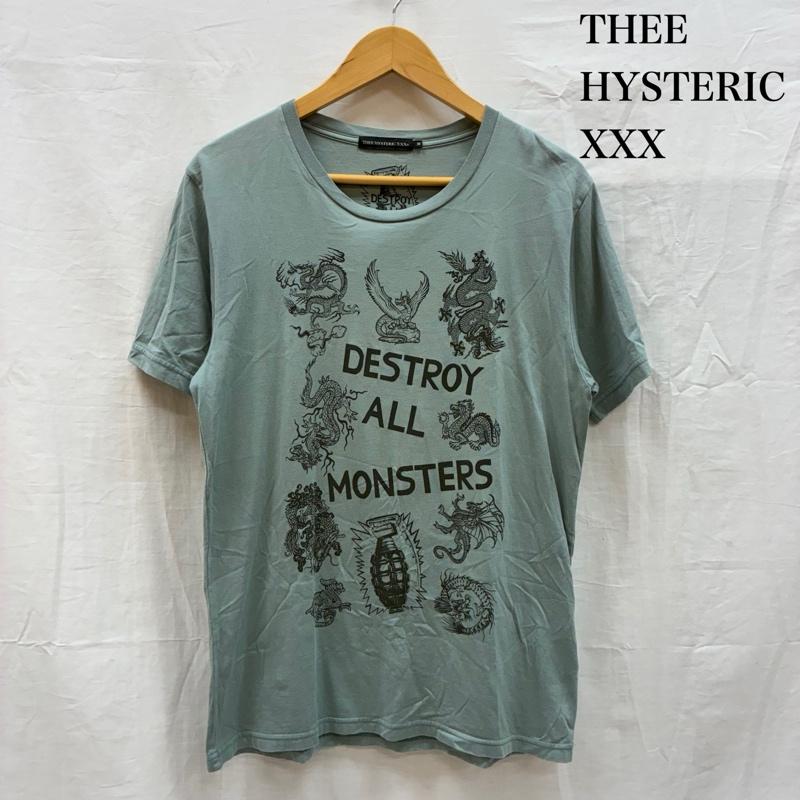 ヒステリックグラマー トリプルエックス THEE HYSTERIC XXX Tシャツ 半袖 DESTROY ALL MONSTERS デストロイ オール モンスターズ 0693CT08 プリント Tシャツ M ロゴ、文字 X プリント メンズ USED 古着 中古 50155577
