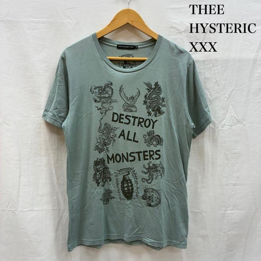ヒステリックグラマー トリプルエックス THEE HYSTERIC XXX Tシャツ 半袖 DESTROY ALL MONSTERS デストロイ オール モンスターズ 0693CT08 プリント Tシャツ M ロゴ、文字 X プリント メンズ USED 古着 中古 50155577