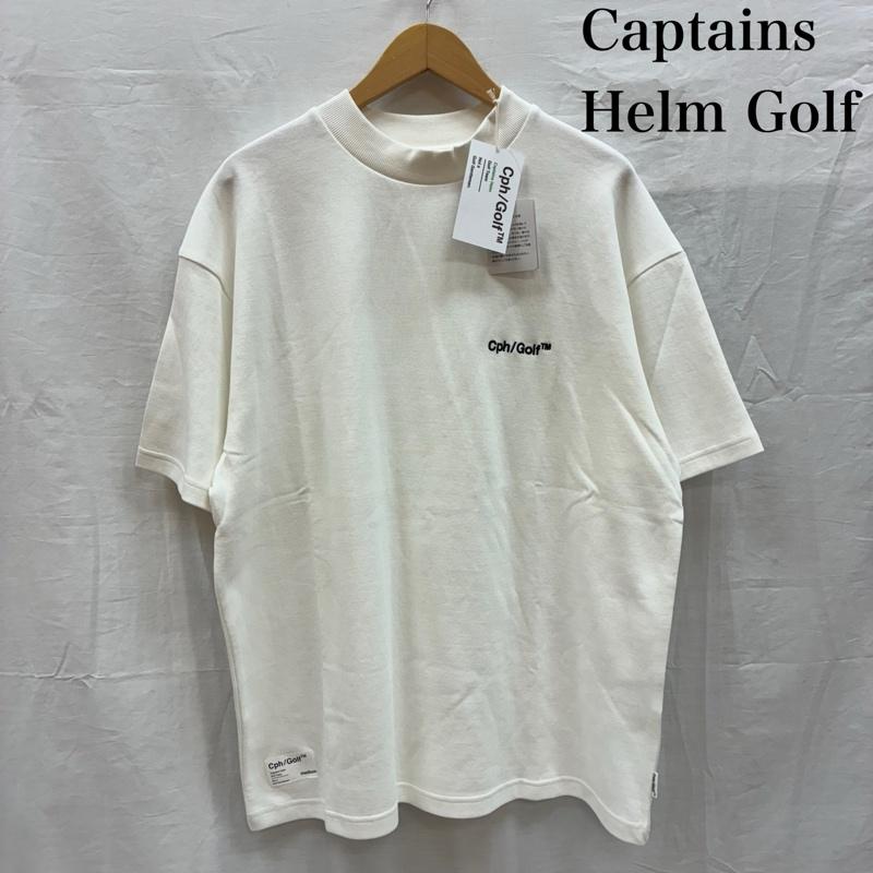 キャプテンズヘルム Captains Helm Tシャツ 半袖 25ss LOGO HALF MOCK NECK TEE ロゴ ハーフ モックネック Tシャツ CHG25-SS-T06 M ロゴ、文字 X 刺繍 白 / ホワイト / white メンズ USED 古着 中古 50155579