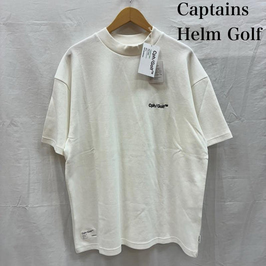 キャプテンズヘルム Captains Helm Tシャツ 半袖 25ss LOGO HALF MOCK NECK TEE ロゴ ハーフ モックネック Tシャツ CHG25-SS-T06 M ロゴ、文字 X 刺繍 白 / ホワイト / white メンズ USED 古着 中古 50155579