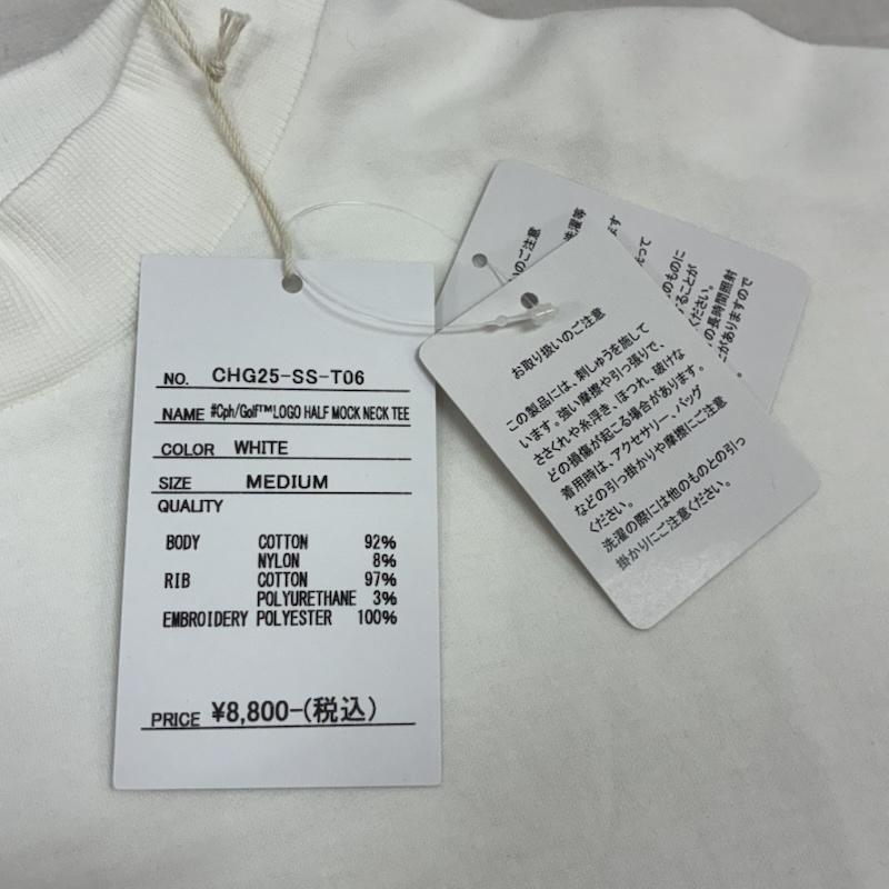 キャプテンズヘルム Captains Helm Tシャツ 半袖 25ss LOGO HALF MOCK NECK TEE ロゴ ハーフ モックネック Tシャツ CHG25-SS-T06 M ロゴ、文字 X 刺繍 白 / ホワイト / white メンズ USED 古着 中古 50155579