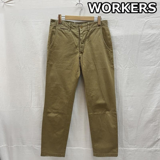 ワーカーズ WORKERS ボトムス ボトムス トラウザー チノ パンツ 日本製 - カーキ / カーキ / khaki メンズ USED 古着 中古 50155581