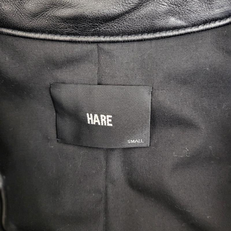 ハレ HARE ジャケット、上着 レザージャケット ラムレザー シングルライダース S 無地 黒 / ブラック / black メンズ USED 古着 中古 50155584