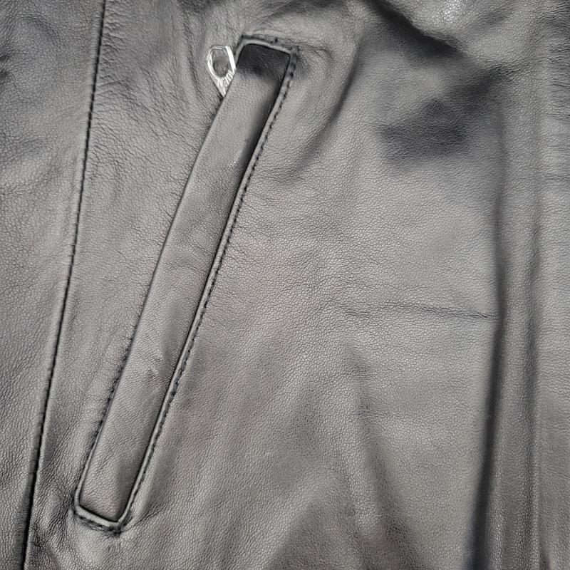 ハレ HARE ジャケット、上着 レザージャケット ラムレザー シングルライダース S 無地 黒 / ブラック / black メンズ USED 古着 中古 50155584