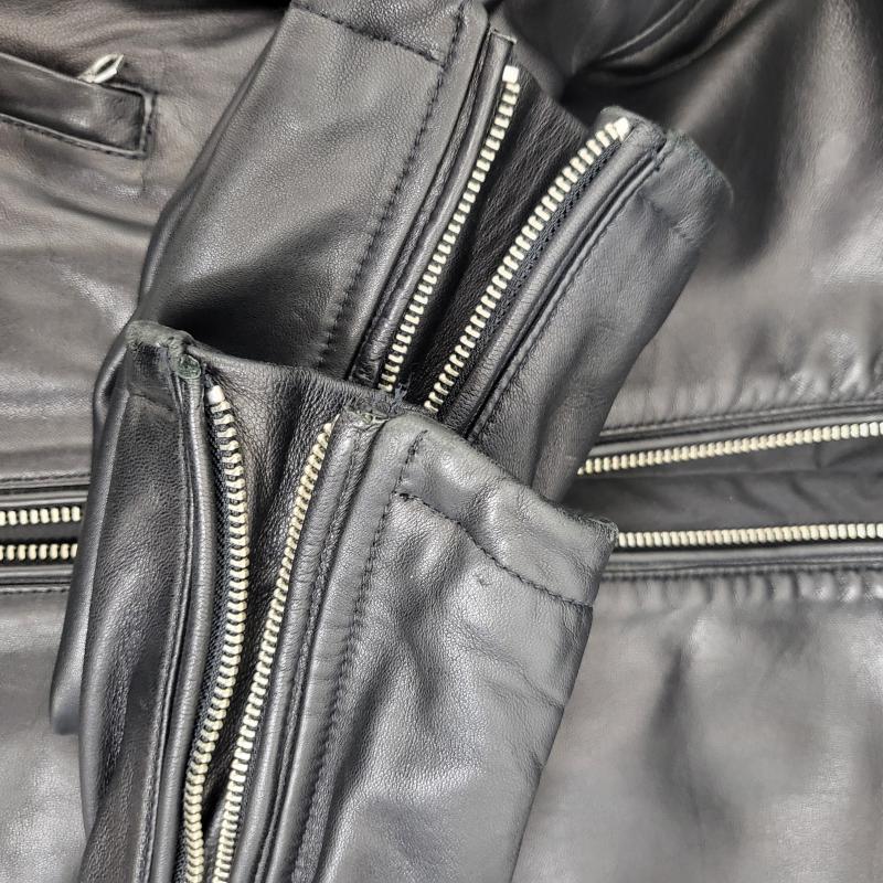 ハレ HARE ジャケット、上着 レザージャケット ラムレザー シングルライダース S 無地 黒 / ブラック / black メンズ USED 古着 中古 50155584