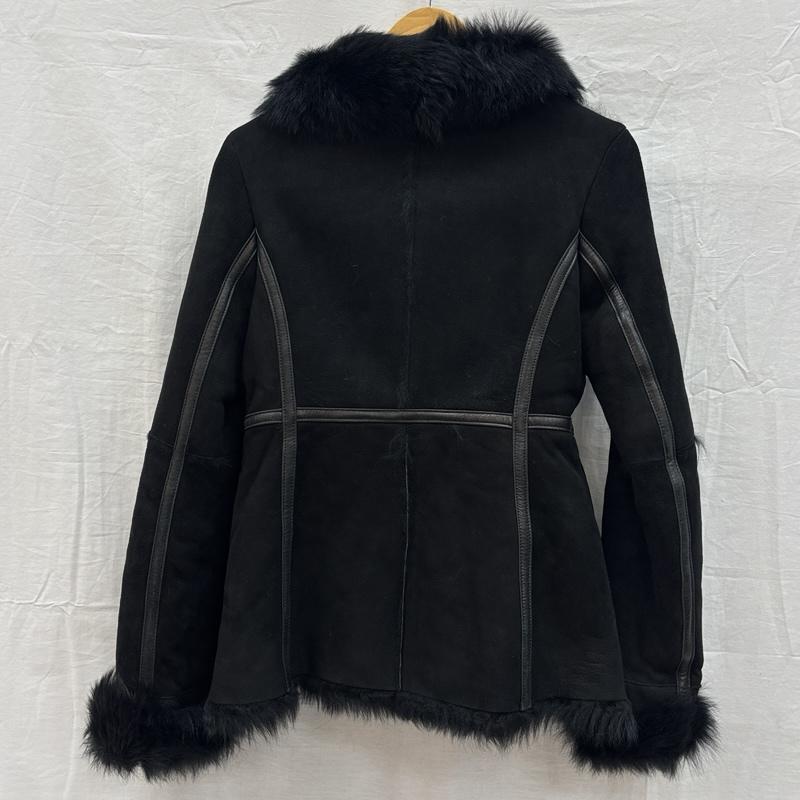 ユナイテッドアローズ UNITED ARROWS ジャケット、上着 レザージャケット SLITZ ムートン レザー ファー ジャケット 1525-199-1896 36 黒 / ブラック / black レディース USED 古着 中古 50155593