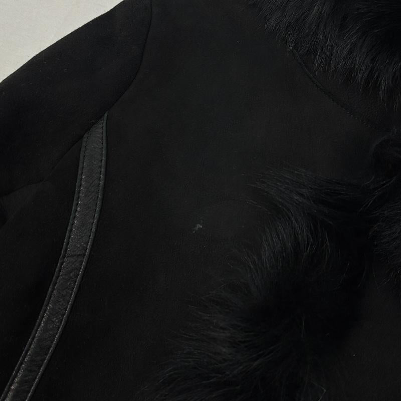 ユナイテッドアローズ UNITED ARROWS ジャケット、上着 レザージャケット SLITZ ムートン レザー ファー ジャケット 1525-199-1896 36 黒 / ブラック / black レディース USED 古着 中古 50155593