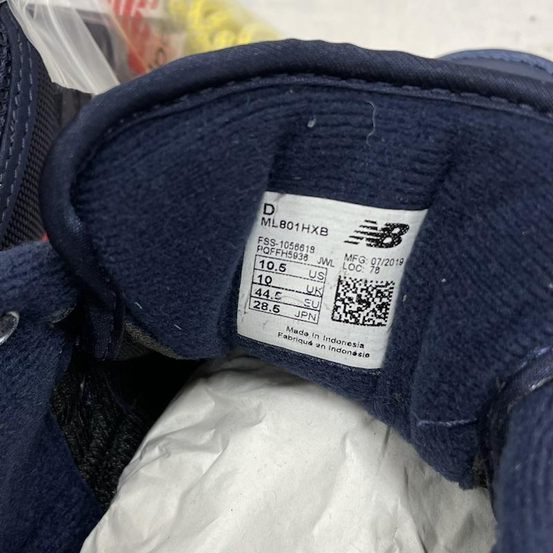 ニューバランス New Balance スニーカー スニーカー ML801HXB HERSCHEL SUPPLY ハーシェルサプライズ コラボ スニーカー 28.5cm ロゴ、文字 紺 / ネイビー / navy X 赤 / レッド / red メンズ USED 古着 中古 50155594
