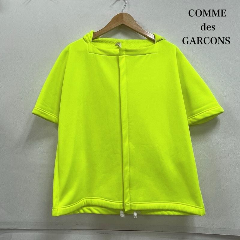 コムデギャルソン COMME des GARCONS パーカー 半袖 蛍光 イエロー フード 半袖 フルジップ パーカー S 無地 黄緑 / イエローグリーン / レディース USED 古着 中古 50155607