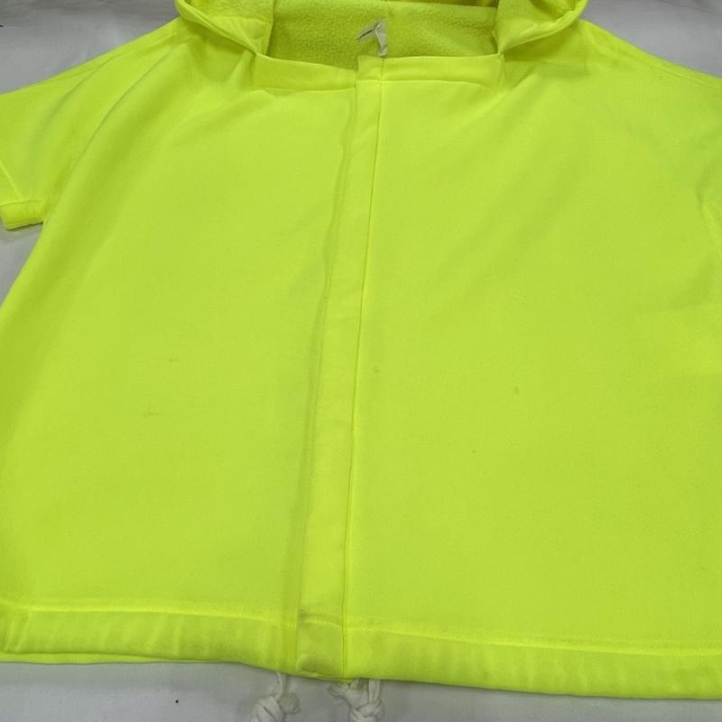 コムデギャルソン COMME des GARCONS パーカー 半袖 蛍光 イエロー フード 半袖 フルジップ パーカー S 無地 黄緑 / イエローグリーン / レディース USED 古着 中古 50155607