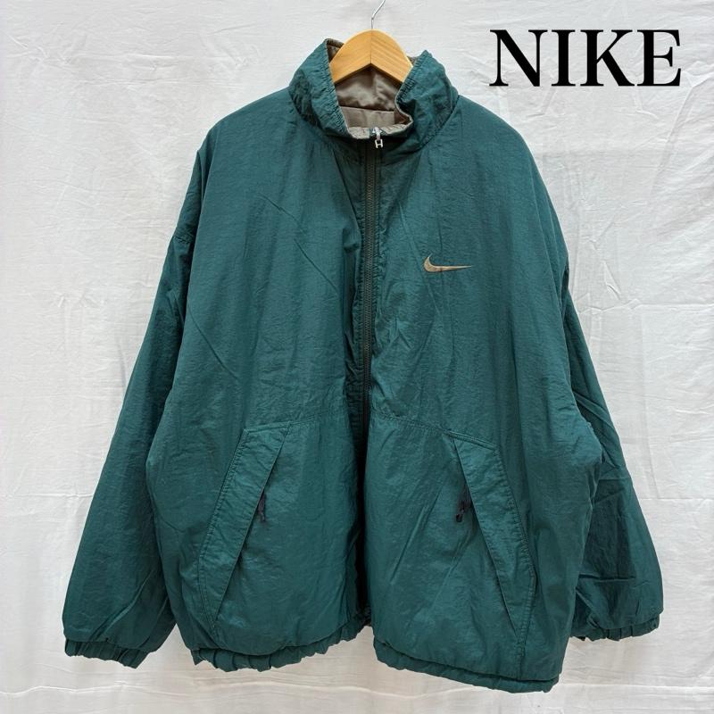 ナイキ NIKE ジャケット、上着 ジャンパー、ブルゾン 90s 銀タグ リバーシブル 中綿 ナイロン ジャケット オールド ヴィンテージ XL ロゴ、文字 X 刺繍 メンズ USED 古着 中古 50155630