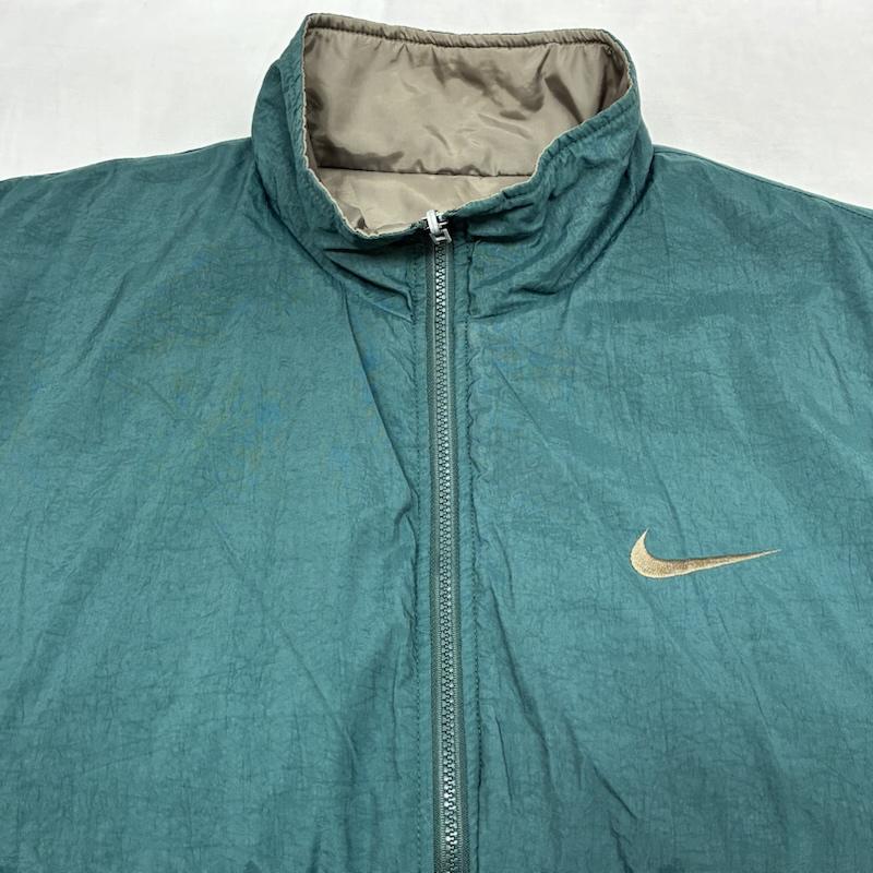ナイキ NIKE ジャケット、上着 ジャンパー、ブルゾン 90s 銀タグ リバーシブル 中綿 ナイロン ジャケット オールド ヴィンテージ XL ロゴ、文字 X 刺繍 メンズ USED 古着 中古 50155630