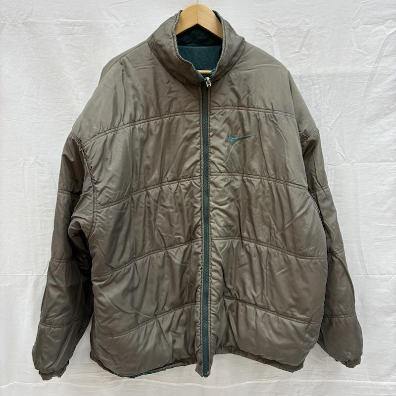 ナイキ NIKE ジャケット、上着 ジャンパー、ブルゾン 90s 銀タグ リバーシブル 中綿 ナイロン ジャケット オールド ヴィンテージ XL ロゴ、文字 X 刺繍 メンズ USED 古着 中古 50155630
