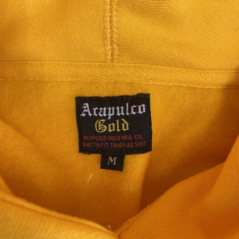 アカプルコゴールド ACAPULCO GOLD パーカー 長袖 PLIFF HOODED SWEATSHIRT AG FW24-13 パーカー M 黄 / イエロー / yellow メンズ USED 古着 中古 50155636
