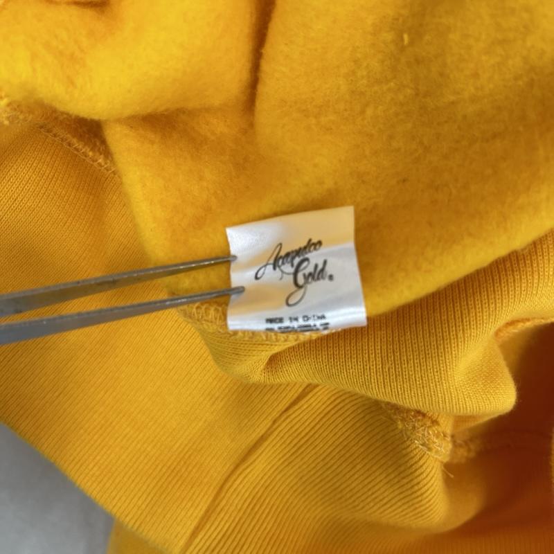 アカプルコゴールド ACAPULCO GOLD パーカー 長袖 PLIFF HOODED SWEATSHIRT AG FW24-13 パーカー M 黄 / イエロー / yellow メンズ USED 古着 中古 50155636