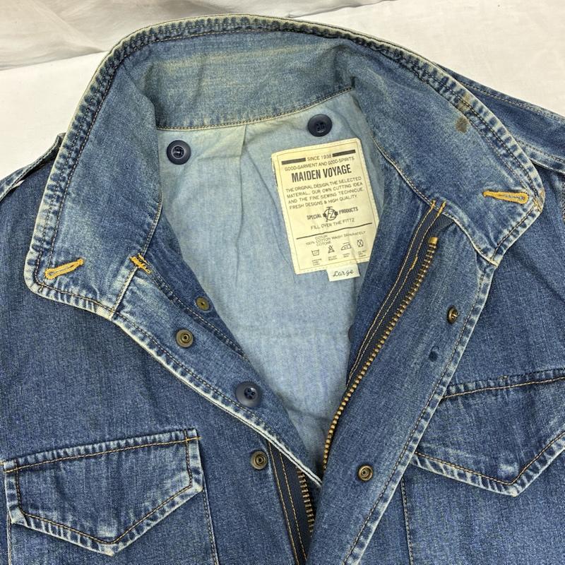 古着 USED ジャケット、上着 ジャンパー、ブルゾン M-65 タイプ フィールド デニム ジャケット ミリタリー オールド ヴィンテージ L インディゴ / インディゴ / Indigo メンズ USED 古着 中古 50155639